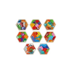 CONJ ENCAIXE DINO MADEIRA