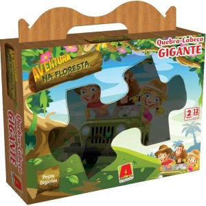 QUEBRA CABECA GIGANTE 12PCS AVENTURA NA FLORESTA ALGAZARRA