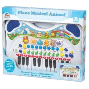 PIANO MUSICAL ANIMAL AZUL BRASKIT