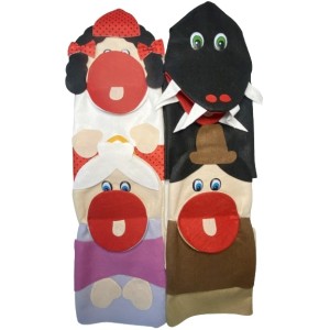 FANTOCHE FELTRO CHAPEUZINHO VERMELHO C/4 JOD